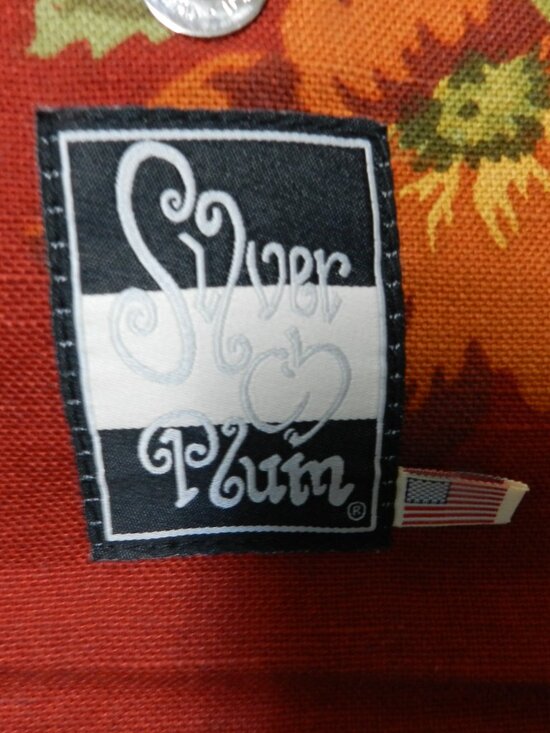 Silver Plum Handmade Tapestry Convertible Backpack Purse Handmade USA Fabric main image 6